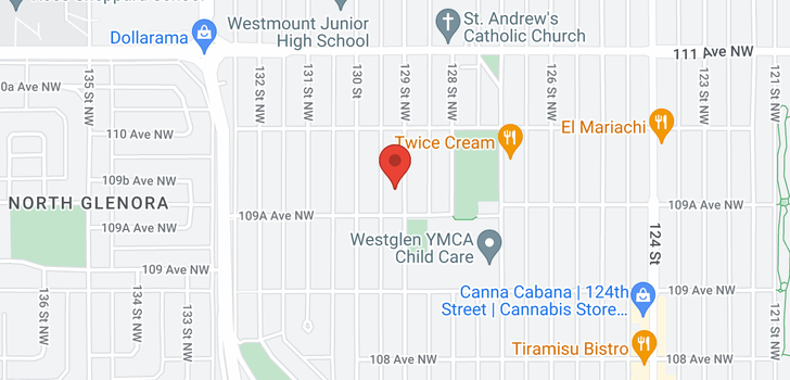 map of 10966 129 ST NW